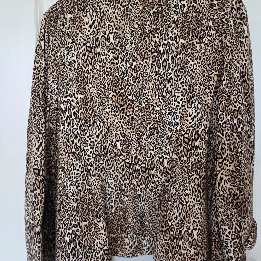 Chico's Leopard Print Blazer Size 2 / L / 14 - NWOT - Picture 5 of 8